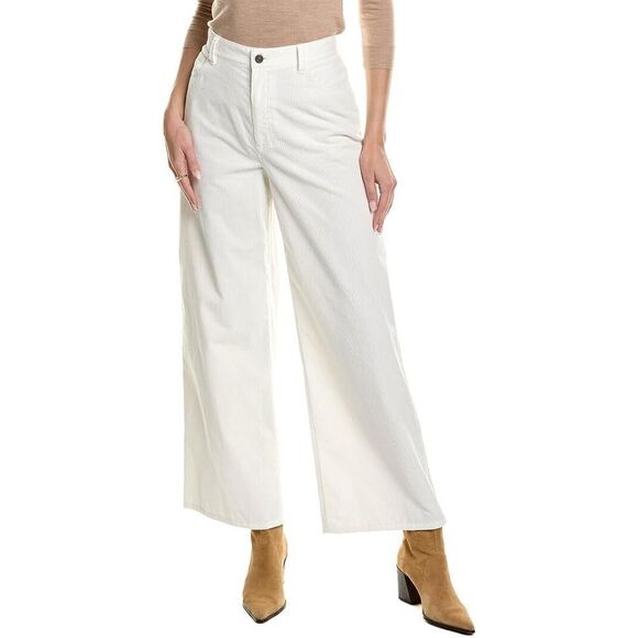 Lafayette 148 New York Pants - Lafayette 148 Wide Crop Leg Pant Ivory Size 6